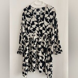 Black and White Patterned Dress